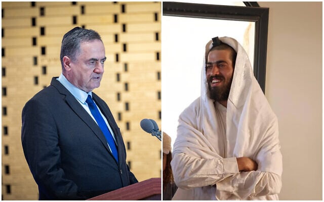 Defense Minister Israel Katz (L) in Jerusalem, May 31, 2026. (Oren Ben Hakoon/Flash90); Tal Yinon Dardik (Courtesy)