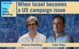 New York reporter Luke Tress appears on the Daily Briefing podcast with host Jessica Steinberg (AP Photo/Ryan Murphy)