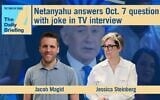 US bureau chief Jacob Magid appears on the Daily Briefing podcast with host Jessica Steinberg (YouTube screenshot)