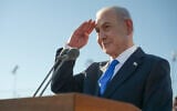 Prime Minister Benjamin Netanyahu speaks at a pilots' graduation ceremony at the Hatzerim Airbase, July 9, 2026. (Maayan Toaf / GPO)