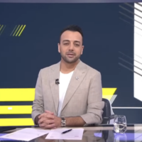 Pouria Zeraati hosts a segment broadcast on London-based dissident Persian-language news channel Iran International and published online on April 5, 2024. (Screen capture: Youtube/Iran International)