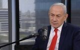 Prime Minister Benjamin Netanyahu in an interview, released on July 9, 2026. (Salon with Sharon/YouTube)