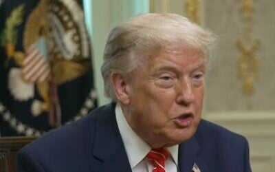 Screen capture from video of US President Donald Trump during an interview withe CNBC broadcast on July 2, 2026. (CNBC Television) Screen capture from video of US President Donald Trump during an interview withe CNBC broadcast on July 2, 2026. (CNBC Television)