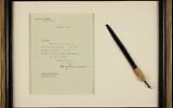 US President Harry Truman's pen on display at the National Library of Israel for America's 250th (Courtesy)