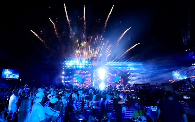 The opening ceremony of the Maccabiah Games at Teddy Stadium in Jerusalem, July 1, 2026 (Maccabiah/Yoav Alon)