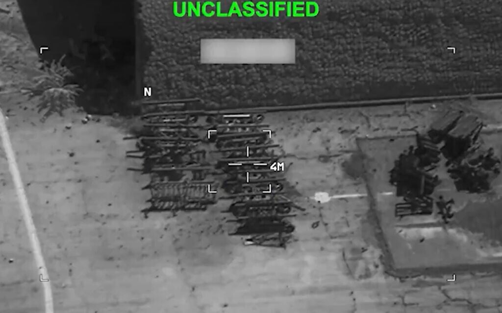 A screen capture from a video released by US Central Command shows an attack on a facility in Iran on July 22, 2026. (Screen capture: CENTCOM)