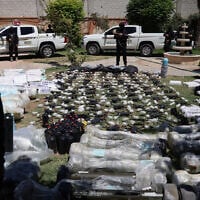Weapons destined for Hezbollah in Lebanon that were captured by Syrian authorities, July 16, 2026. (SANA)