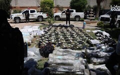 Weapons destined for Hezbollah in Lebanon that were captured by Syrian authorities, July 16, 2026. (SANA)
