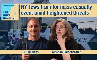 NY correspondent Luke Tress joins host Amanda Borschel-Dan on today's Daily Briefing podcast. (ToI/AP) NY correspondent Luke Tress joins host Amanda Borschel-Dan on today's Daily Briefing podcast. (ToI/AP)