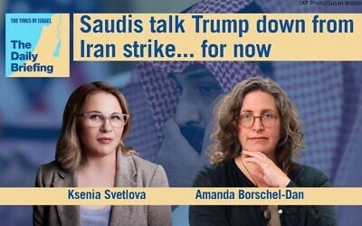 Mideast expert Ksenia Svetlova joins host Amanda Borschel-Dan on today's Daily Briefing podcast. (courtesy/ToI/AP)