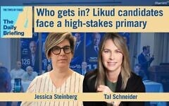 Political correspondent Tal Schneider appears on the Daily Briefing with host Jessica Steinberg (Flash 90)