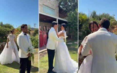 Former hostage Eliya Cohen and October 7 survivor Ziv Aboud marry on August 19, 2026 (Screenshots/Hen Mazzig via X)