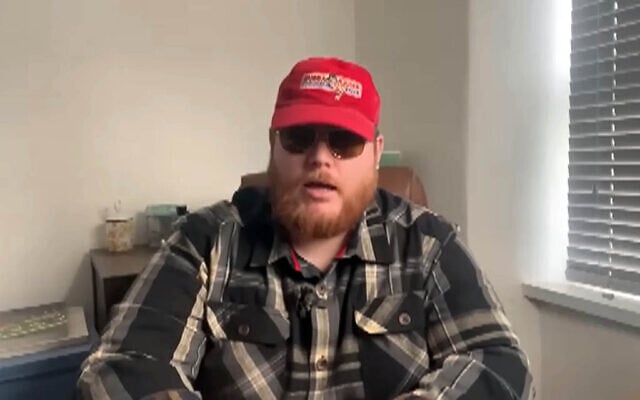 Screenshot of Joshua Bonehill-Paine, a former convict and neo-Nazi, and recently selected local Conservative Party candidate, in an interview with Channel 4, February 10, 2026. (Channel 4/YouTube)