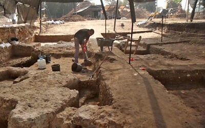 The excavation of a 1,300-year-old industrial and commercial complex in Ramat Gan, announced August 16, 2026 (Emil Aladjem/Israel Antiquities Authority) The excavation of a 1,300-year-old industrial and commercial complex in Ramat Gan, announced August 16, 2026 (Emil Aladjem/Israel Antiquities Authority)