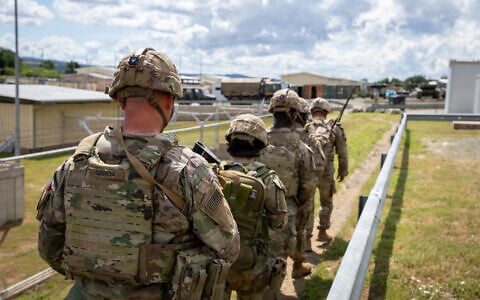 Illustrative: US Army soldiers conduct a patrol during a base defense training exercise at the Novo Selo Training Area in Bulgaria on May 29, 2026. (US Army Reserve/ Staff Sgt. Alyssa Blom)