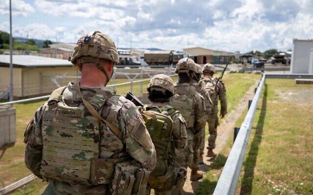 Illustrative: US Army soldiers conduct a patrol during a base defense training exercise at the Novo Selo Training Area in Bulgaria on May 29, 2026. (US Army Reserve/ Staff Sgt. Alyssa Blom)