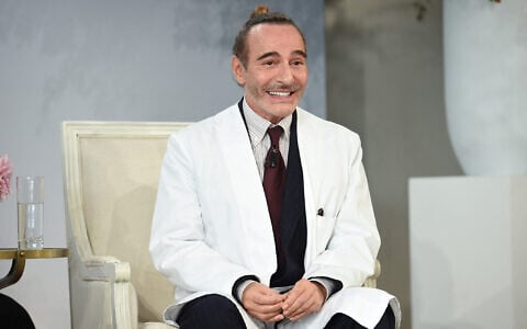 John Galliano speaks onstage during Vogue’s Forces of Fashion Conference at Milk Studios on October 12, 2017, in New York City. (Dimitrios Kambouris/Getty Images/AFP)