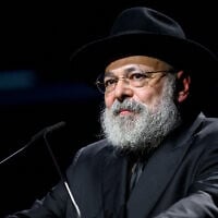 Rabbi Yehoram Ulman speaks during the “Light Will Win” memorial service at the Sydney Opera House in Sydney on January 22, 2026, as part of the national day of mourning for the victims of the December 14, 2025 Bondi Beach shooting. (Steven Markham/AFP)