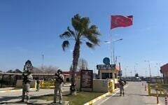 Illustrative: Turkish soldiers seen waiting in front of Incirlik military base in Adana in this handout photo released March 12, 2026. (Turkish Defense Ministry/AFP)
