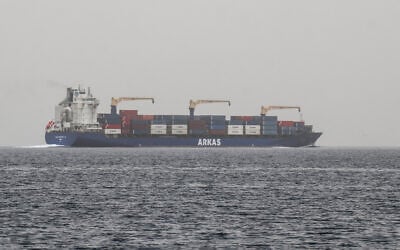 FILE: A commercial vessel passes through an international shipping lane off Yemen’s Hanish Island in the Red Sea on July 27, 2026. (Khaled ZIAD/AFP) FILE: A commercial vessel passes through an international shipping lane off Yemen’s Hanish Island in the Red Sea on July 27, 2026. (Khaled ZIAD/AFP)