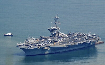 The USS George Washington arrives at the port in Danang, Vietnam, July 30, 2026. (Nhac NGUYEN/AFP) The USS George Washington arrives at the port in Danang, Vietnam, July 30, 2026. (Nhac NGUYEN/AFP)