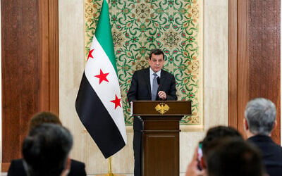 Mazloum Abdi, leader of the Kurdish-led Syrian Democratic Forces (SDF), speaks during a televised speech at the People’s Palace in Damascus on August 25, 2026. (Bakr Alkasem/AFP) Mazloum Abdi, leader of the Kurdish-led Syrian Democratic Forces (SDF), speaks during a televised speech at the People’s Palace in Damascus on August 25, 2026. (Bakr Alkasem/AFP)