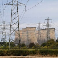 Illustrative: General view of Ratcliffe-on-Soar power station in Nottingham, England, September 29, 2024. (AP Photo/ Rui Vieira)