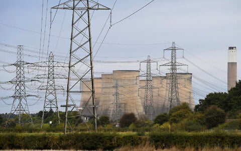 Illustrative: General view of Ratcliffe-on-Soar power station in Nottingham, England, September 29, 2024. (AP Photo/ Rui Vieira)