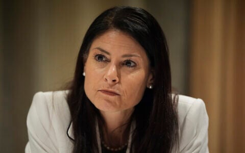 Michigan Attorney General Dana Nessel pauses during an interview with The Associated Press, November 21, 2024, in Philadelphia. (AP Photo/Matt Slocum)