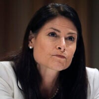 Michigan Attorney General Dana Nessel pauses during an interview with The Associated Press, November 21, 2024, in Philadelphia, Pennsylvania. (AP Photo/Matt Slocum)