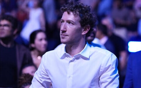 Meta CEO Mark Zuckerberg attends UFC Freedom 250 on the South Lawn of the White House, June 14, 2026. (AP Photo/Alex Brandon)