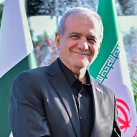 File: Iranian President Masoud Pezeshkian during a welcome ceremony in Islamabad, Pakistan, on Tuesday, June 23, 2026. (Office of the Prime Minister of Pakistan via AP)