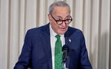 US Senate Minority Leader Chuck Schumer, Democrat of New York, speaks at a news conference on anti-corruption, at the National Press Club, July 30, 2026, in Washington. (AP Photo/Mariam Zuhaib)