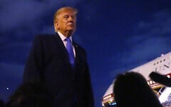 US President Donald Trump talks to reporters before he boards Air Force One, August 4, 2026, at Los Angeles International Airport in Los Angeles. (AP Photo/Mark Schiefelbein)