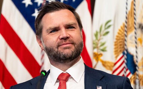 US Vice President JD Vance smiles during a roundtable event in the Eisenhower Executive Office Building on the White House campus, August 5, 2026, in Washington. (AP Photo/Alex Brandon)