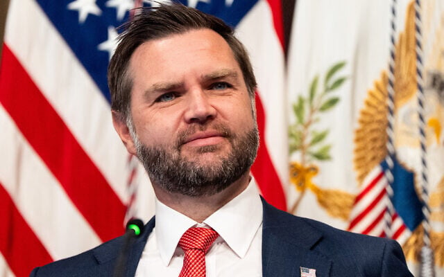 US Vice President JD Vance smiles during a roundtable event in the Eisenhower Executive Office Building on the White House campus, August 5, 2026, in Washington. (AP Photo/Alex Brandon)