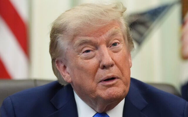 US President Donald Trump speaks before signing executive orders in the Oval Office of the White House, August 6, 2026, in Washington. (AP/Alex Brandon)