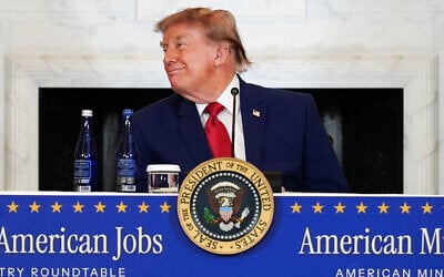 US President Donald Trump speaks during a roundtable on the American mining industry, at the US State Department in Washington on August 7, 2026. (AP Photo/Julia Demaree Nikhinson) US President Donald Trump speaks during a roundtable on the American mining industry, at the US State Department in Washington on August 7, 2026. (AP Photo/Julia Demaree Nikhinson)