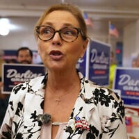 US Senator Darline Graham speaks with reporters following at a candidate event for hopefuls vying in a special Republican primary to replace her late brother senator Lindsey Graham on November ballots, August 8, 2026, in Florence, South Carolina. (AP Photo/Meg Kinnard)