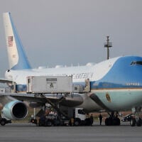 Catering trucks are parked at Air Force One on the tarmac as the motorcade carrying US President Donald Trump arrives on the tarmac to depart following the NATO summit at Ankara International Airport in Ankara, Turkey, July 8, 2026. (AP Photo/Alex Brandon)
