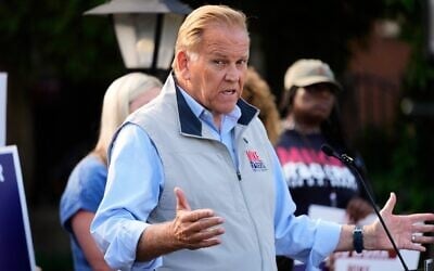 Republican nominee for US Senate Mike Rogers speaks during a campaign event August 20, 2026, in Detroit. (AP Photo/Paul Sancya) Republican nominee for US Senate Mike Rogers speaks during a campaign event August 20, 2026, in Detroit. (AP Photo/Paul Sancya)