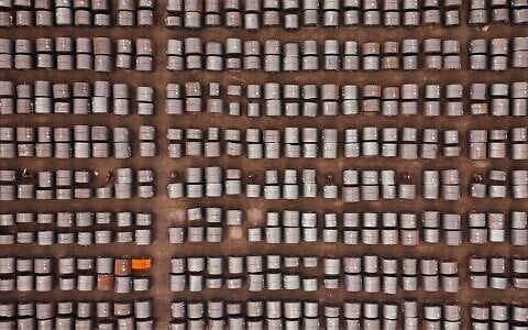 Rolled coils of steel sit in the yard at the ArcelorMittal Dofasco steel plant in Hamilton, Ont. on August 20, 2026. (Nick Iwanyshyn/The Canadian Press via AP)