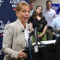 Sen. Darline Graham, R-S.C., speaks at a news conference a day ahead of the special GOP Senate runoff to replace her brother, the late Sen. Lindsey Graham, R-S.C., August 24, 2026, in Columbia, S.C. (AP Photo/Meg Kinnard)