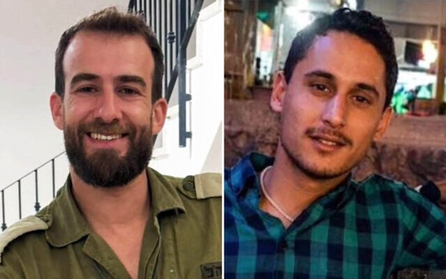 Maj. (res.) Harel Birenstock (left) and Sgt. Maj. (res.) Tamir Vaknin, who were killed in southern Lebanon on August 5, 2026. (Courtesy)