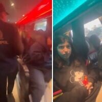 Mali and Liel Yahalomi located on a bus in Argentina by police on August 14, 2026. (Screen capture/Israel Police)