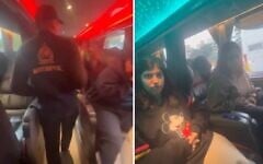 Mali and Liel Yahalomi located on a bus in Argentina by police on August 14, 2026. (Screen capture/Israel Police)