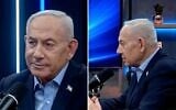 Prime Minister Benjamin Netanyahu discusses an Israeli airstrike in Syria, in a podcast interview, August 19, 2026. (Screenshot via X)