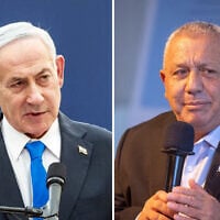 Left: Prime Minister Benjamin Netanyahu attends a state ceremony on Mount Herzl, in Jerusalem, August 05, 2026. (Chaim Goldberg/FLASH90); (right) Head of the Yashar party Gadi Eisenkott attends a conference at the Peres center in Tel Aviv. July 12, 2026. (Miriam Alster/FLASH90) Left: Prime Minister Benjamin Netanyahu attends a state ceremony on Mount Herzl, in Jerusalem, August 05, 2026. (Chaim Goldberg/FLASH90); (right) Head of the Yashar party Gadi Eisenkott attends a conference at the Peres center in Tel Aviv. July 12, 2026. (Miriam Alster/FLASH90)