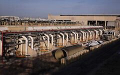 View of the Sorek Desalination Plant, on November 22, 2018. (Isaac Harari/Flash90)