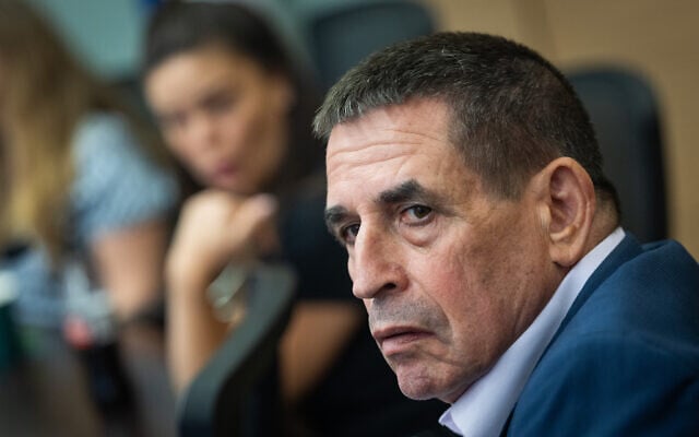 MK Yoav Segalovitz attends a Constitution, Law and Justice Committee meeting at the Knesset on October 20, 2025. (Yonatan Sindel/Flash90)